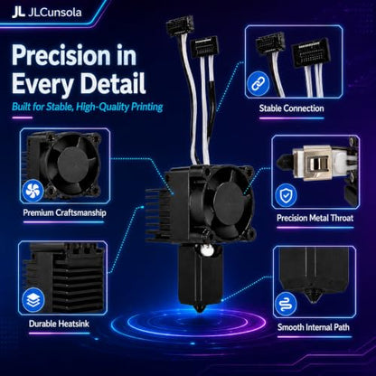 P1P P1S Hotend Complete Kit Fit for Bambu Lab 0.4mm 0.6mm Steel Nozzles