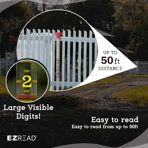 Headwind EZRead 26” Giant Professional Outdoor rain Gauge, USA Made Heavy Duty All Weather Freeze Proof mountable with Float, Red (820-0006) - color: Red, size: 26-Inch