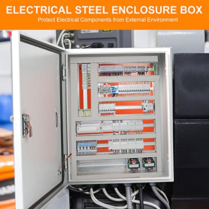 Cold Rolled Steel Electrical Box 23.6'' x 20'' x 8'' Indoor/Outdoor Thick Electrical Enclosure Box with Mounting Plate IP66 Weatherproof Anti-Rust and Anti-Corrosion (23.6'' x 20'' x 8'') - size: 23.6'' x 20'' x 8''