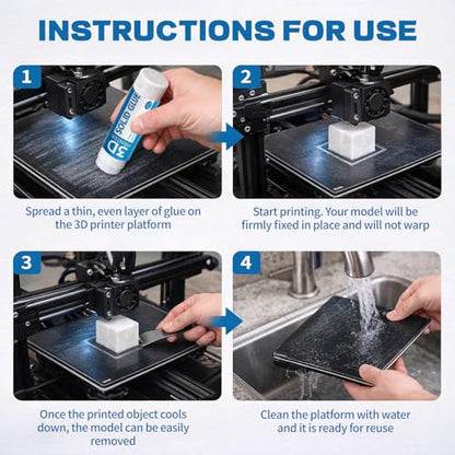 3D Printer Glue Stick 3D Printer Bed Adhesive Solid Glue Sticks 6Pcs - style: 3D Printer Solid Glue 36g x 6