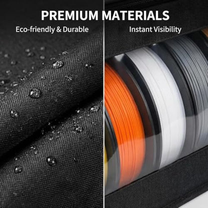 Filament Storage Box Waterproof Dry Box with Desiccants (Black, 2 Pack) - color: Black