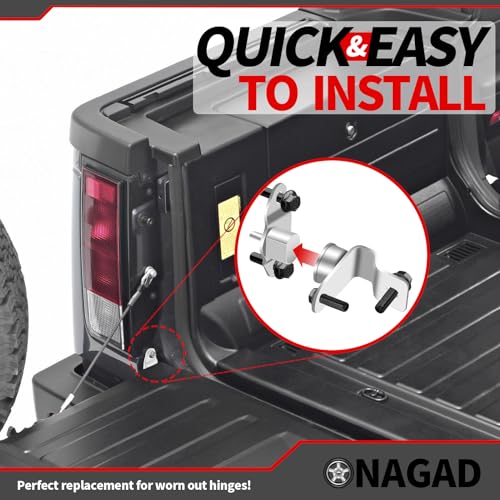 Tailgate Hinge Kit for 1999-2007 Chevy Silverado GMC Sierra 1500 2500 3500 - color: Silver