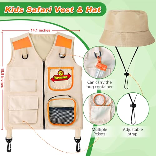 YOPINSAND Kids Explorer Kit & Bug Catcher Kit, Kids Outdoor Exploration Set - color: Orange