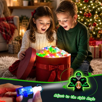 24 Pcs Football Party Favors LED Finger Lights Toys for Kids Ages 3-12 - style: Football