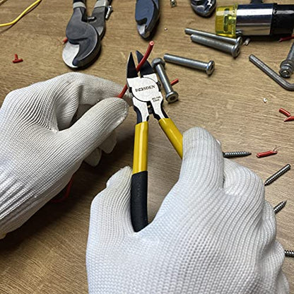 Wire Cutters 5 Pack, 6 inch Flush Cutters, BOOSDEN Spring Loaded Cutting Pliers,Precision Side Cutters,Sharp Diagonal Cutters,Small Wire Snips for Crafting