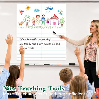 Giant Magnetic Draw Write Paper 24 x 28 in, Dry Erase Magnetic Lined Paper - size: Draw & Write Paper - 24 x 28 in