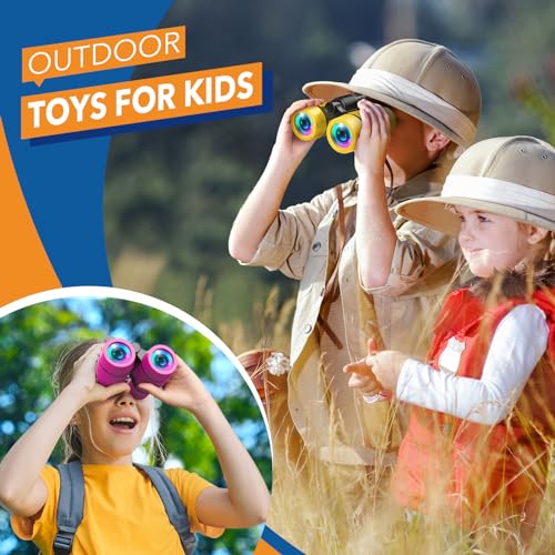 Toys for 3-7 Year Old Girl Boy: LET'S GO! Bird Watching Binoculars for Kids Ages 3 4 5 6 7 Year Old Girls Boys Outside Learning Toy for Kid Christmas Preschool Gift Toddler Binoculars Toy Stuffers - color: Yellow
