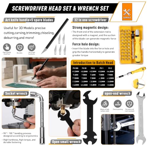 70 PCS 3D Printer Tool Kit, 3D Printer Accessories & Cleaning Kit