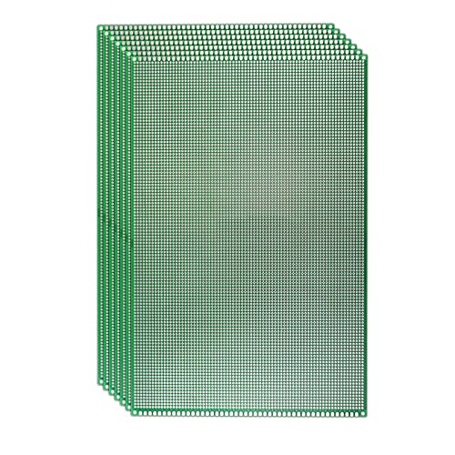 Double Sided PCB Board,D DZRCOXI Large PCB Circuit Board Protoboard 20Pcs 20X30CM for DIY Soldering Electronic Projects Compatible with Arduino Kits (20X30CM-20Pcs) - style: 20X30CM-20Pcs
