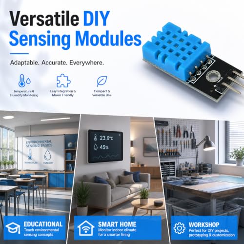 10-Pack DHT11 Humidity Sensor Module, 3.3V-5.5V