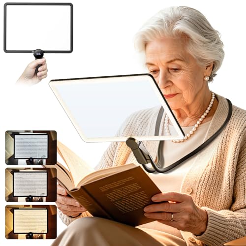 5X Page Rechargeble Hands Free Neck Magnifying Glass with Light for Reading