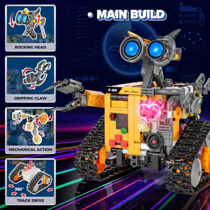 STEM Robotics Kit for Kids 8-12, App & Remote Control Robot Building Kit