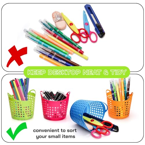 32 Pieces Pencil Cup Bulk, Plastic Pen Holder for Desk