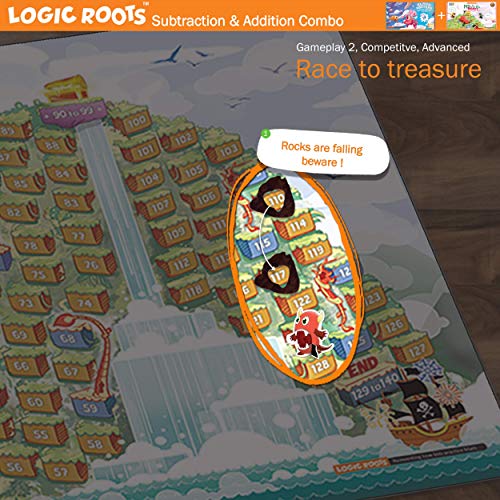 Addition and Subtraction Game - Fun Math Board Game for 6-8 Year Olds, Easy to Play Educational Game for Kids at Home, STEM Toy Gift for Girls & Boys (Cloud Hoppers + Moutain Raiders) - style: Cloud Hoppers + Moutain Raiders