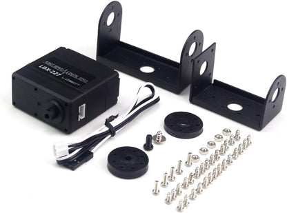 LewanSoul LDX-227 Full Metal Gear Standard Digital Servo with 17kg High Torque Dual Ball Bearing for Robot(Control Angle 270) - size: Control Angle 270°