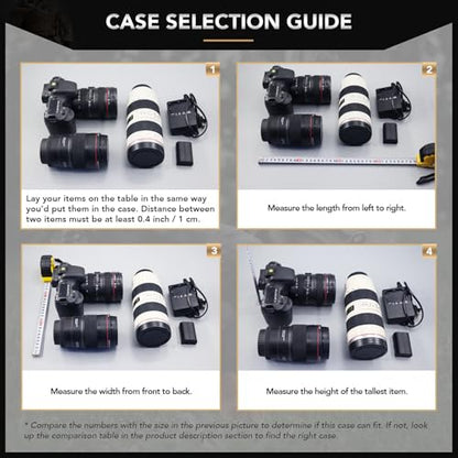 Lykus HC-4610 Waterproof Hard Case with Foam, Inner Size 16.65*12.72*4.25in - color: Black, size: HC-4610