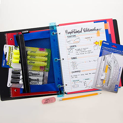 BAZIC PRODUCTS 65-Piece Middle & High School Kit, Math & Geometry, 65-Case