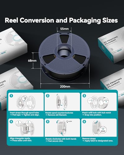 SUNLU PETG Filament 1.75mm,2kg,Black+White - color: 2000g Black+white, size: 2kg