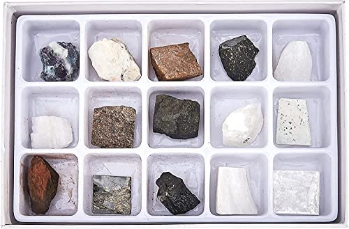 Toysmith Mineral Science Kit, 15 Specimens, STEM Geology Kit for Kids 5+ - style: Toy Mineral Science Kit