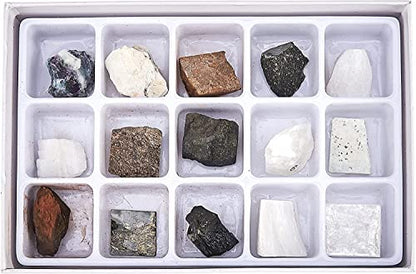 Toysmith Mineral Science Kit, 15 Specimens, STEM Geology Kit for Kids 5+ - style: Toy Mineral Science Kit