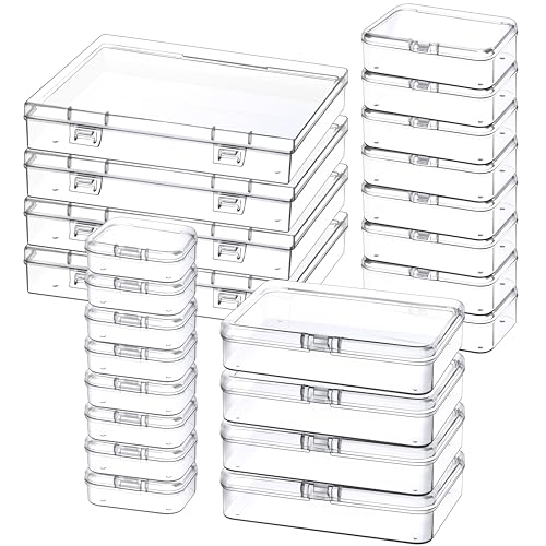 Mauproy Small Plastic Storage Containers with Lids, 4 Sizes, 24 Pack - size: 4 Sizes (24Pcs)