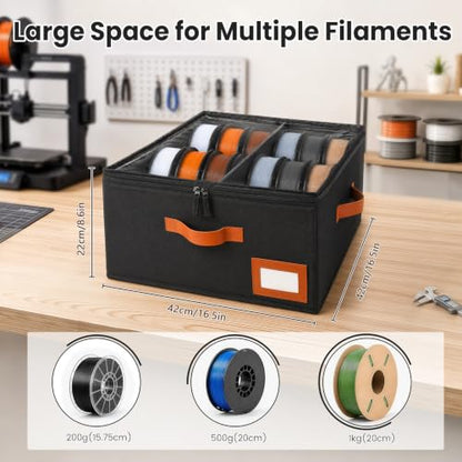 CONNOO Filament Storage Box, 2 Pack with Desiccants for PLA, PETG, TPU