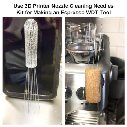 20Pcs 3D Printer Nozzle Cleaning Needles 0.4mm, Stainless Steel Nozzle Cleaning Kit 0.4mm Needles Use for Ender,MK8,V6,Creality,Prusa,Volcano Nozzles Cleaner, (Total Length: 80mm) - style: 20Pcs 3D Printer Nozzle Cleaning Needles 0.4mm