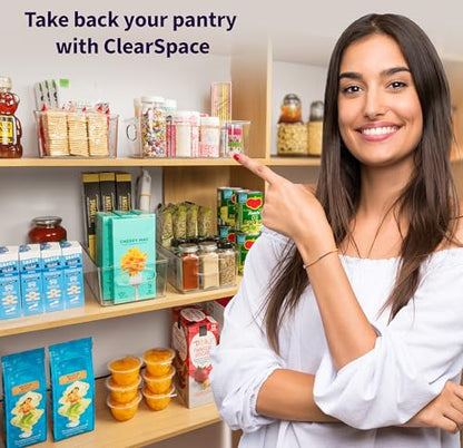 ClearSpace Pantry Organizers and Storage and Cabinet Organizer, 2 Pack - size: 10.5"L x 6"W x 3.5"H