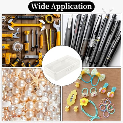 Pencil Box, Clear Pencil Case, Large Capacity Plastic Hard Pencils Case Crayon Box with Snap-Tight Lid Stackable for Kids Adult Student Pens Pencils School Supplies Storage Office Supplies, Clear - color: Clear