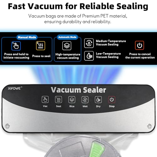100Pcs 3D Filament Storage Bags Electric Pump Kit, PET Dry Vacuum Sealer Bags for Storing Items Such as 3D Printer Filament Less than or Equal to 1KG, Excluding Vacuum Pumps