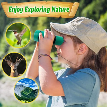 Binoculars for Kids, Kids Binoculars for 3-12 Boys Girls, Outdoor Toys - color: Green