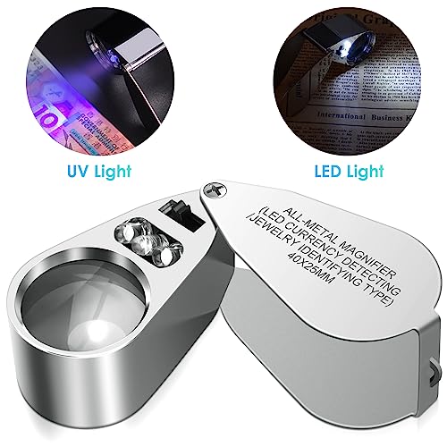 Leffis 2 Pack 40X Jewelers Loupe Magnifier Magnifying Glasses - size: 2 Pack