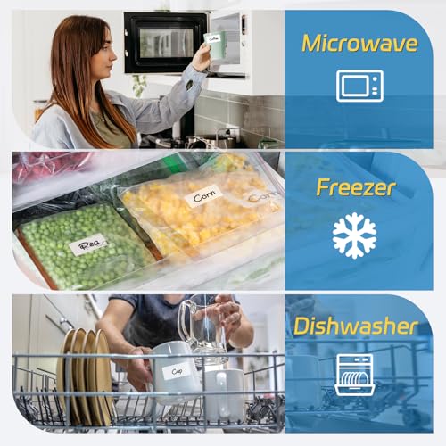 1000 Removable Freezer Labels, 1" X 2" Waterproof Food Container Stickers