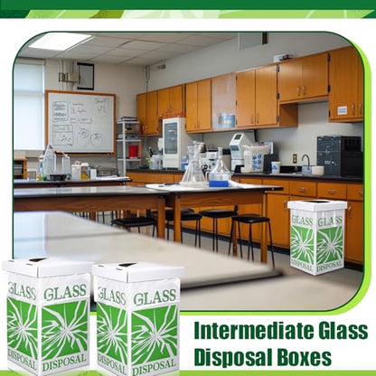 Resurhang 6 Pcs Broken Glass Disposal Box 12" L x 12" W x 20" H Floor Model - size: 12"L x 12"W x 20"H Floor Model