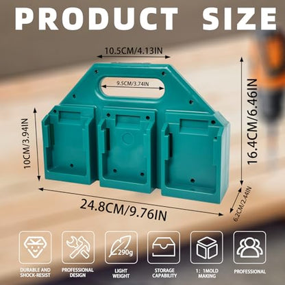 Kxufoae- 6-Slot Makita Battery Holder for 18V&14.4V | Portable and Rugged Battery Case - Compact Organizer for Easy Storage and Transport, Ideal for Tool Bags & Job Sites, Quick Access (6-Slot)