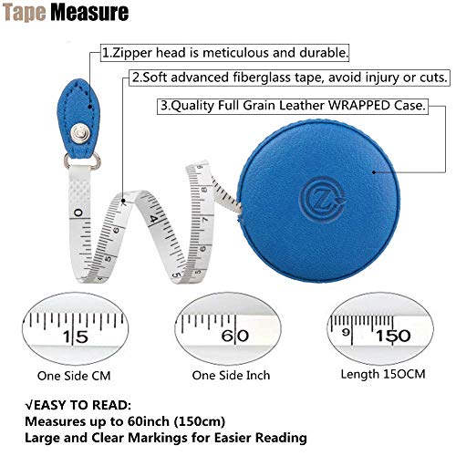 Sewing Tape Measure, Medical Body Cloth Tailor Craft Dieting Measuring Tape, 60 Inch/1.5M Dual Sided Retractable Ruler with Push Button Round(3 Pack, Red Yellow Blue) - color: Red Yellow Blue 3 pack