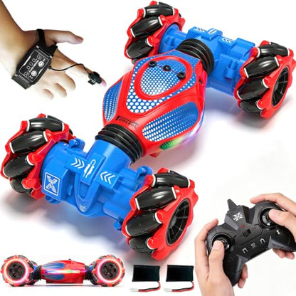 Remote Control Car - RC Drift Car Gesture Sensing Toy Boy Age 6-8-12 Gifts - color: Red
