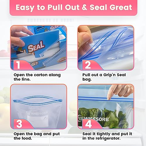 45 Count Grip 'n Sealed Bags for Storage, Double Sealing Strip，10.43" H * 10.82" W for 3D Keeping Filament Dry - color: 45 count