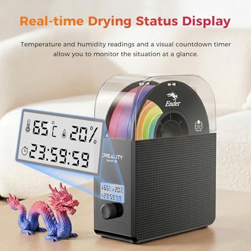 Creality 2026 New Upgrade Filament Dryer Box Pro, Space Pi SE with High PTC Efficiency & Precision Sensor for 1KG Spools 45~65℃, 3D Printer Filament Dehydrator for PLA PETG ABS ASA TPU - size: Dryer Box 2.0