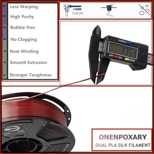 Shiny Dual Color Silk PLA 4KG 1.75mm 3D Printer Filament 4D-1 - color: Pla-( 1kg*4 Dual Shiny Whiterose+redblack+redsilver+ Roseblack)