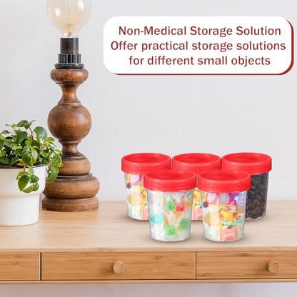Geiserailie 100 Pcs Urine Cups 4oz Disposable Specimen Container,Red - color: Red