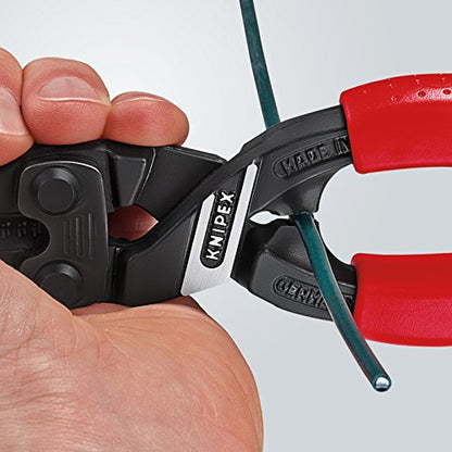 Knipex 71 02 200 Compact Bolt Cutters "CoBolt" 7,87" with soft handle - color: Multi-component Grips, Blue/Red, size: 200 mm, style: straight head