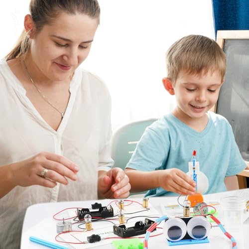 STEM Electric Circuit Kit, Electricity Science Project Light Bulb Experiments for Kids Teens, Electrical Engineering Kits Age 8-12 12-14, Fruit Energy Projects Circuits Experiment
