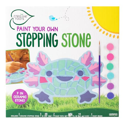 Creative Roots Paint Your Own Stepping Stone Kit, Axolotl - style: Axolotl