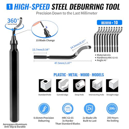68Pcs 3D Printer Tools Kit with Storage Case, 3D Printer Accessories - Deburring Tool, 3D Printer Removing Scrapers, Metal Files, Brushes, Hand Drill, Tweezers, for Bambu Lab, Ender 3, Kobra, etc. - style: Professional Version