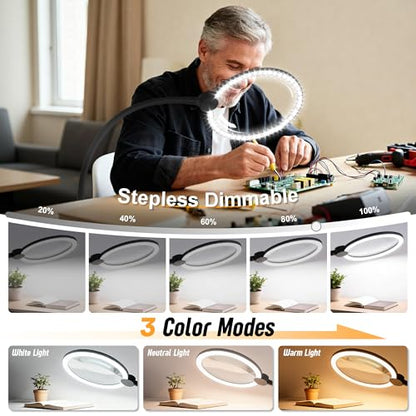 Extra Large Floor Magnifying Glass with Light and Stand
