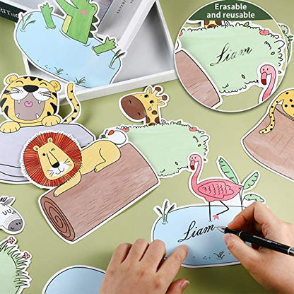 Outus 45 Pcs Jungle Animal Cutouts, Safari Classroom Decorations, 5.9 Inch