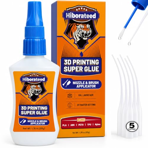 3D Printer Glue, 50g Super Glue 3D Printing Glue for PLA, ABS, PETG, TPU