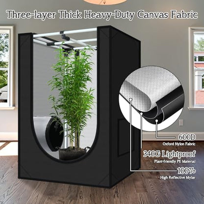 zazzy 2'x2' Grow Tent 24"x24"x36" Hydroponic Mylar Growing Tent - size: 24"x24"x36"