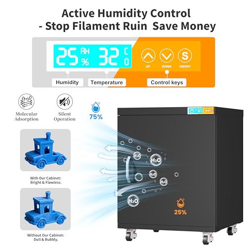 Mobile 3D Printer Stand with Filament Storage & Dehumidifier - color: 3D-LZB
